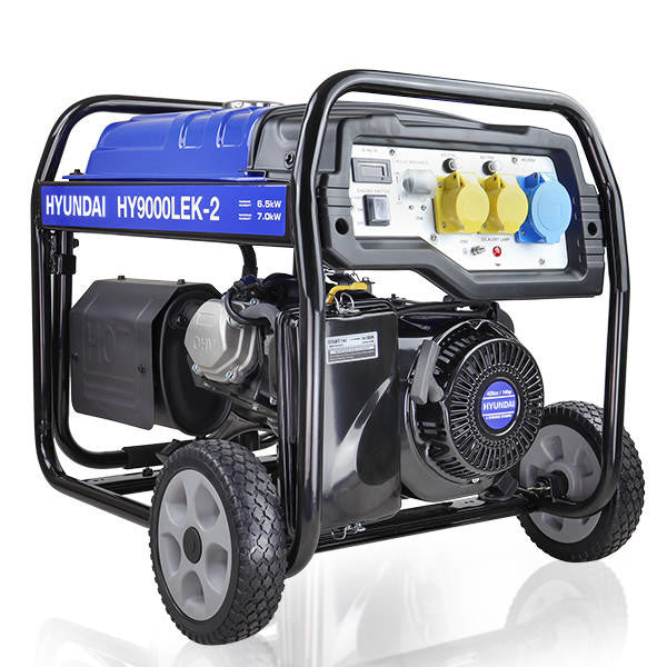 7kW 8.75kVA Open Frame Petrol Generator Electric Start AVR Wheel Kit 230V 32A 115V Site Power