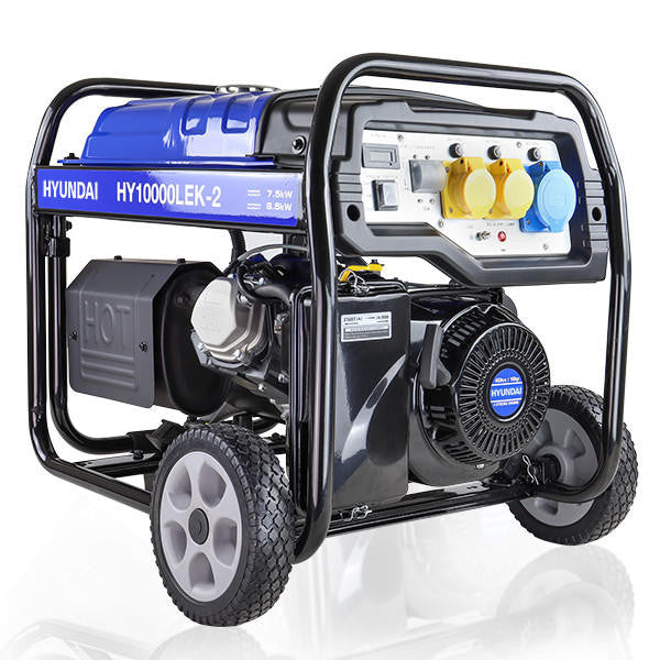 8kW 10kVA Open Frame Petrol Generator Electric Start AVR Wheeled 230V 115V Site Standby Power
